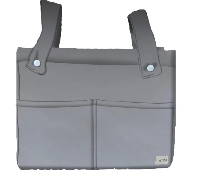 Bolso Panera grande poli piel gris