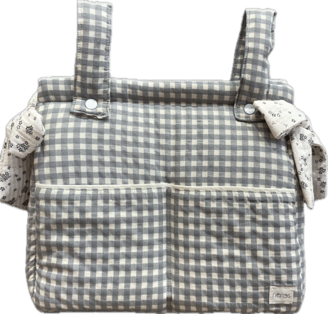 Bolso-panera  para carrito de bebé Uva (cuadro c73)